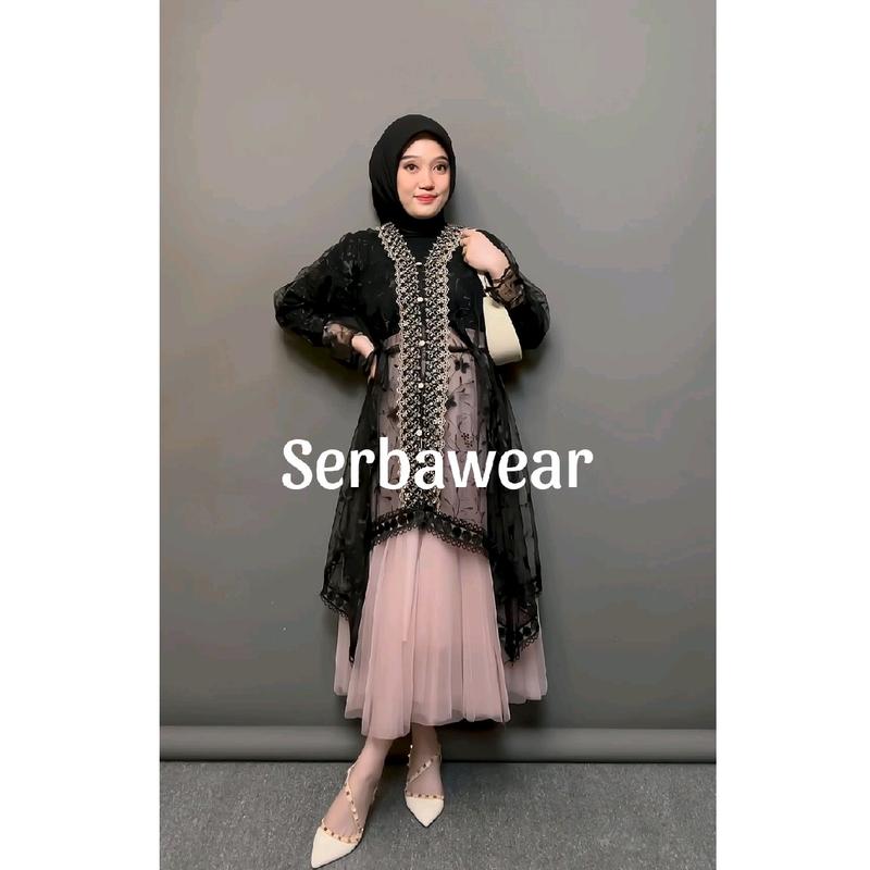 Lexia Outer Tunik  Brocade Lace Outer ADA JUMBO LD 120 - 140cm Atasan Wanita | Outer Kondangan |Outer Renda| Outer Brukat | Outer Tile | Outer Organza | Outer Lebaran Pesta 2