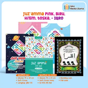 Iska Media Utama Buku Iqro Jilid 1-6 & Juz'amma Anak Cover Warna Bundling Belajar Baca Al Quran Ukuran 14.5 cm x 21 cm