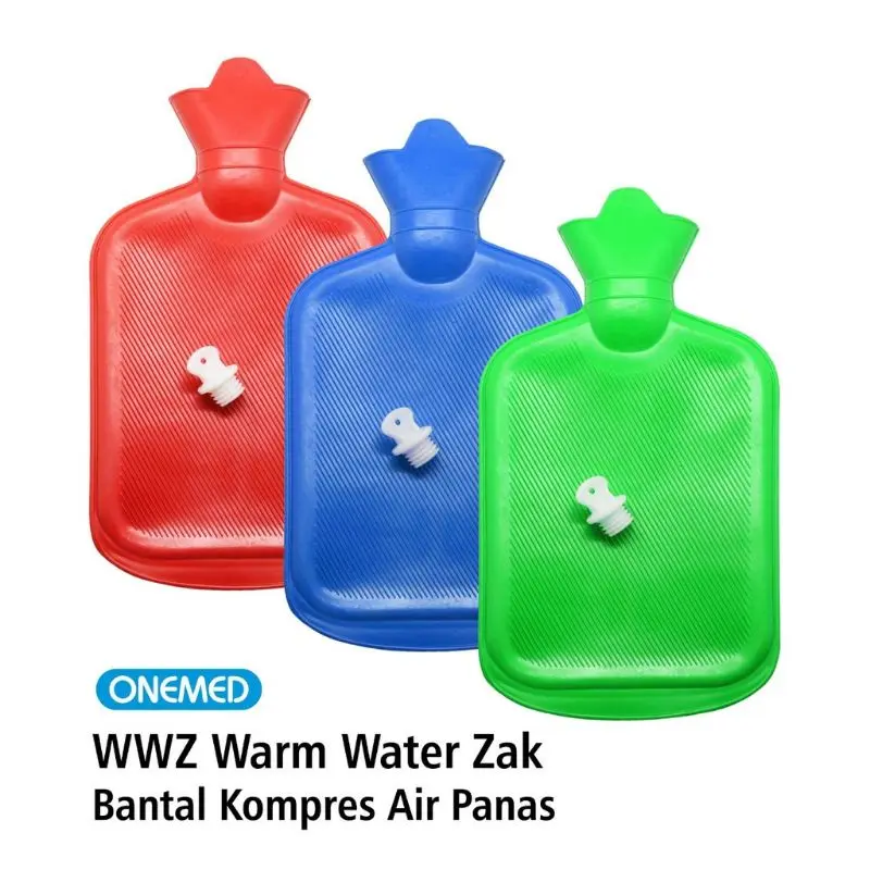 HOT WATER BAG Kantong Kompres Air Panas Hangat WWZ Alat Terapi Nyeri Haid Cedera Otot Kompres Demam Anak Dewasa Pemanas Perut Sakit Pegal Linu Bantal Kompres Dingin Onemed Penghangat Sakit Perut Kembung Alat Kantong isi Air 2 Liter Serbaguna Buli Ice 3