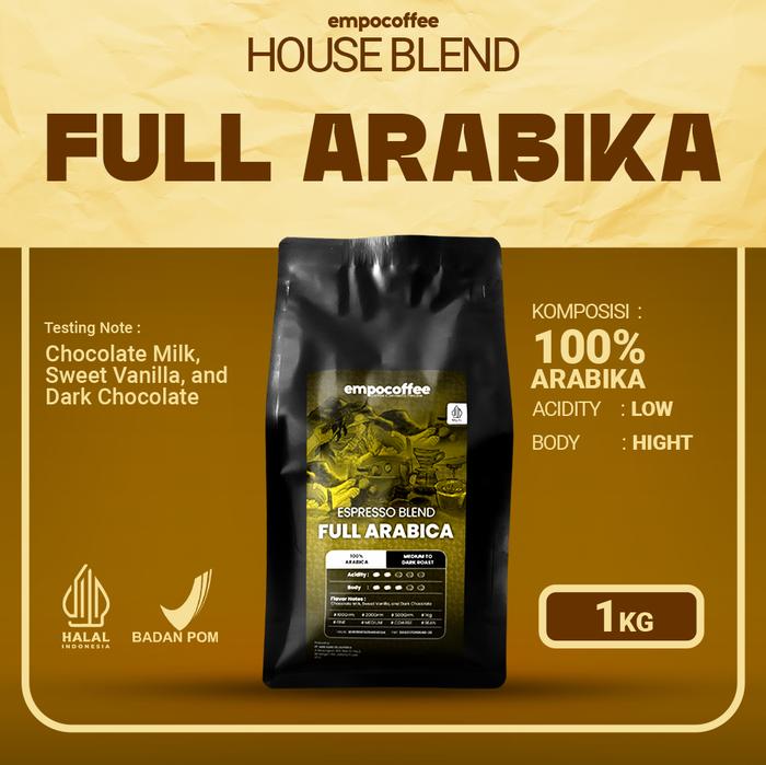 Gambar Kopi Full Arabika Espresso House Blend Arabica Coffee Bean Coffe Beans 1 Kg - Biji Kopi dari Empo Coffee Kota Administrasi Jakarta Pusat Tokopedia