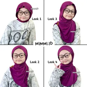 MIMMI.ID - Havva Jilbab Hijab Instan Mleyot Kerudung Bergo Anak Meleyot Bahan SPANDEK RAYON 3in1 pluss inner