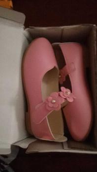 Product Review of Kids Flower Charm Flat Shoes Girl Black White Pink kasut  princess from N**7 0