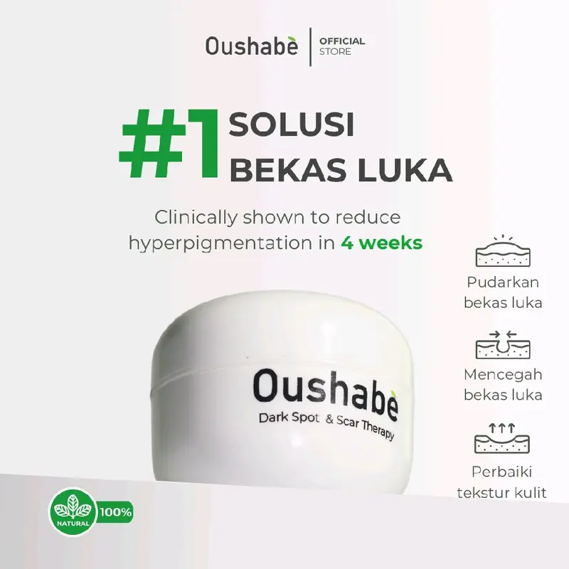 Oushabe TRAVEL FRIENDLY 10gr - Pemudar Bekas Luka Gatal | Eksim | Darah Manis | Jerawat  Menghitam - Memudarkan Semua Jenis Kulit Bebas Paraben 0