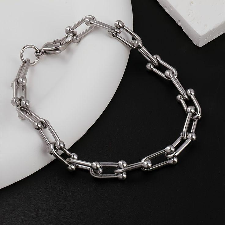 GELANG RANTAI TITANIUM TEERBARU MODEL U ANTI KARAT PRIA DAN WANITA 1