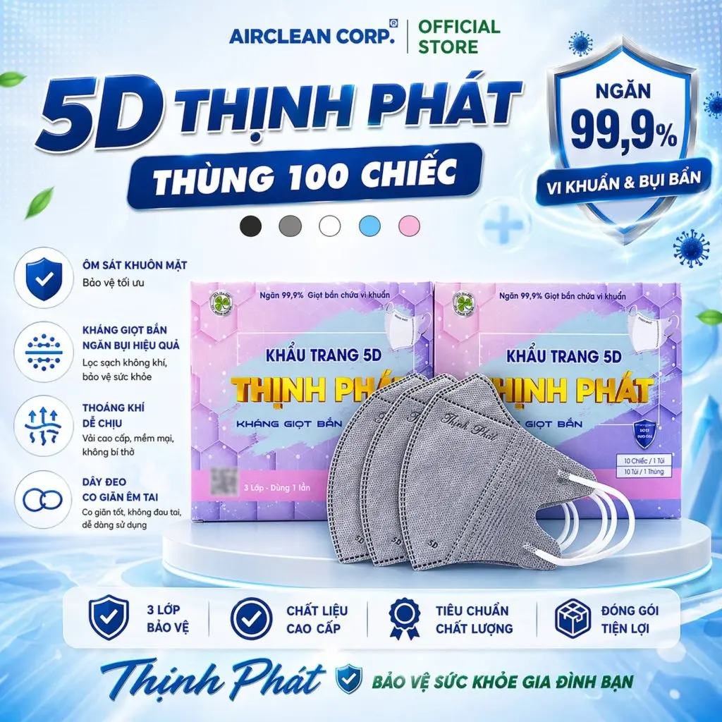 Thùng 100 Chiếc - Màu Xám