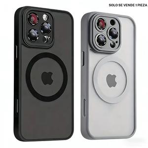 Funda de teléfono de carga inalámbrica magnética y mate de lujo adecuada para Apple/iPhone 11 12 13 14 15 16 17 Pro Max Plus con absorción de golpes y protección para la lente