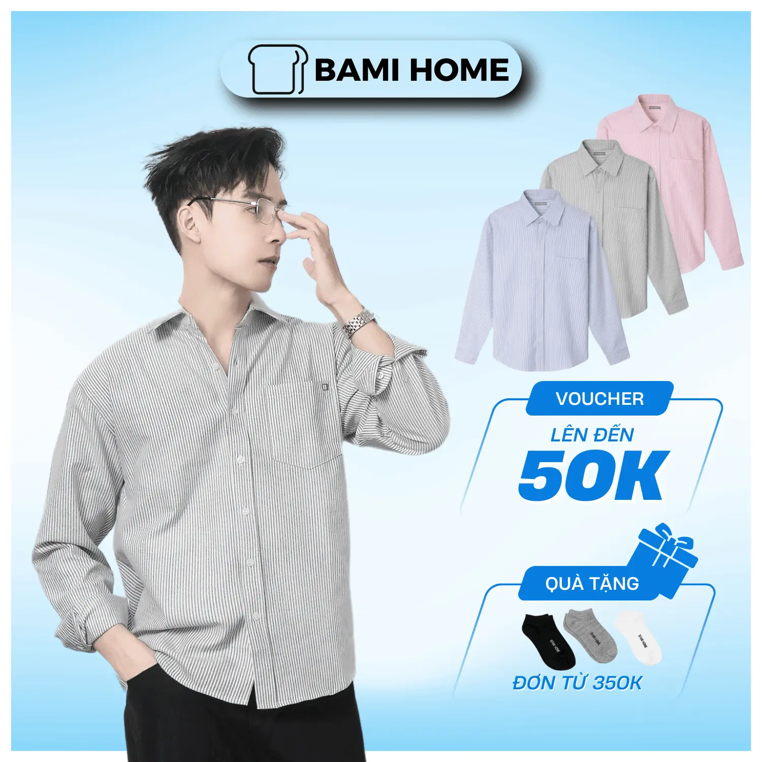 Áo sơ mi Oxford tay dài cao cấp BAMI HOME Lumen Shirt, chất vải dày dặn, mã ASM03 – Thời trang đẳng cấp cho phái mạnh.