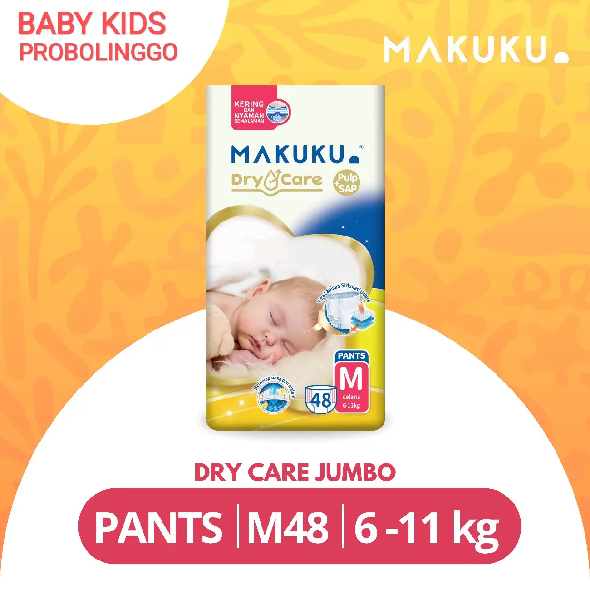 makuku dry care m48  super jumbo Bayi