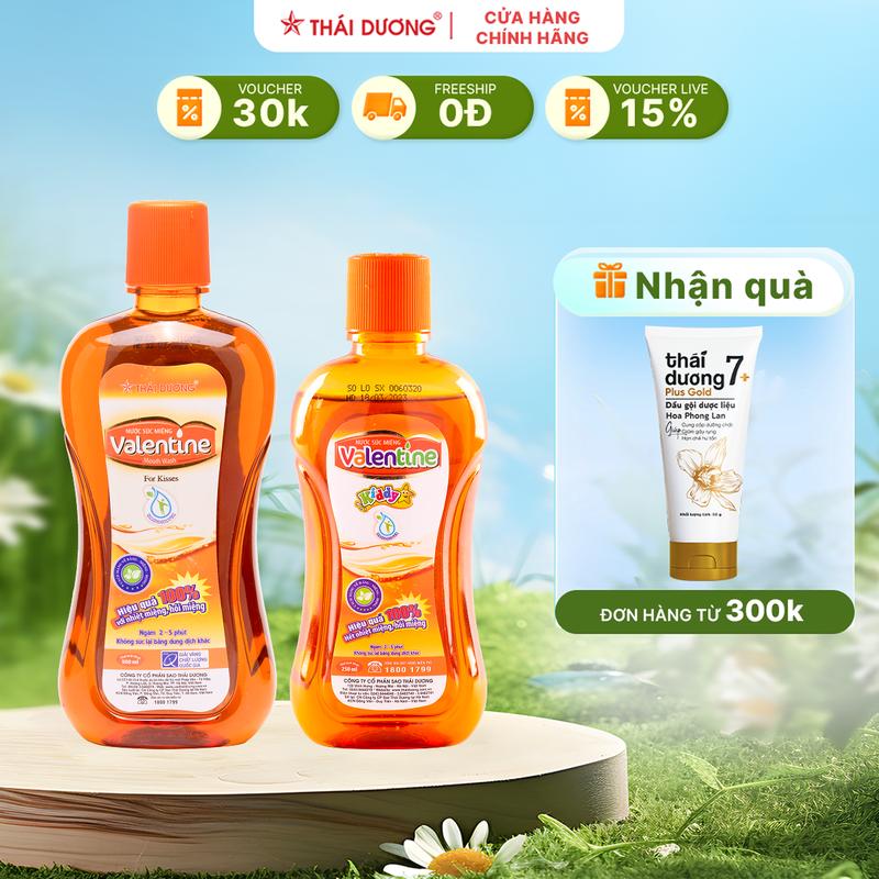 Nước súc miệng Valentine 250ml/500ml  - Sao Thái Dương