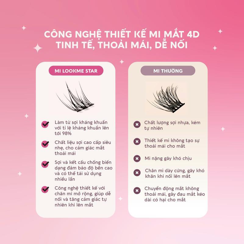 Nữ Lông Mi Dài, Tự Dính, Không Cần Keo Có thể tái sử dụng, nhiều lần Cosmetic Mỹ Phẩm 5