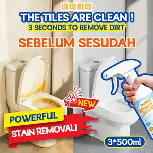 [Live] KOJA Pembersih Kamar Mandi 500ml x 3 Botol Khusus Toilet & Keramik Aroma Persik Lembut Tanpa Bau Menyengat 99.9% Penghapusan Bakteri & Penghilang Noda Efektif