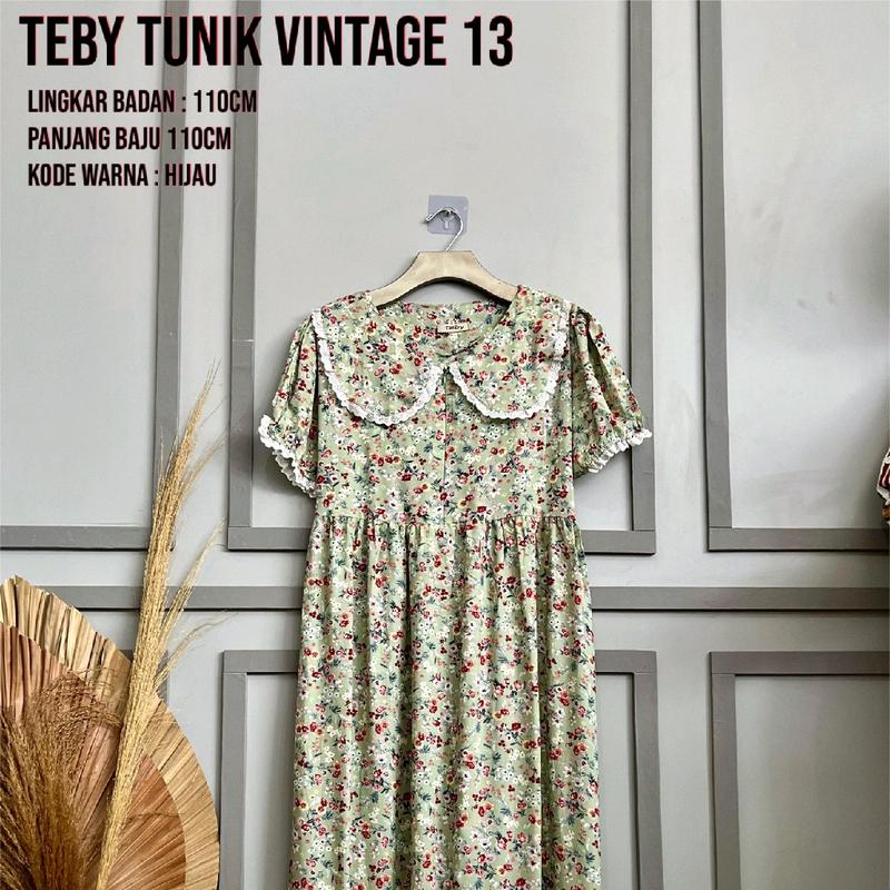 Tunik Midi Rayon Viscose Motif Vintage by Teby 3