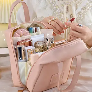TANTOMI Tas Kosmetik Portable Shell Kapasitas Besar dan Tinggi Tas Kosmetik Kotak dengan Desain Elegan dan Fungsional makeup