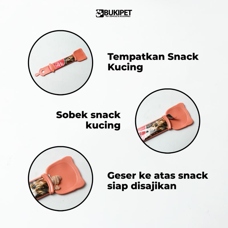 Sendok Makan Kucing Sendok Snack Makanan Kucing Multi Fungsi - BUKIPET WET TREAT SPOON 3
