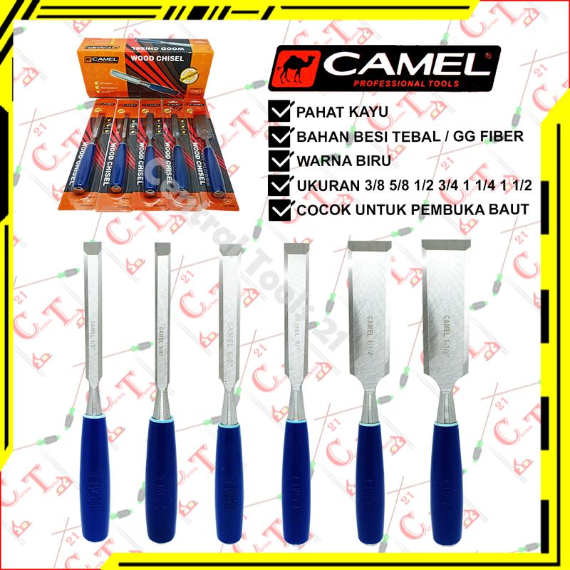 Pahat Kayu gagang Fiber Pres Ukuran 3/8" 1/2" 5/8" 3/4" 11/4" 11/2" Camel 0