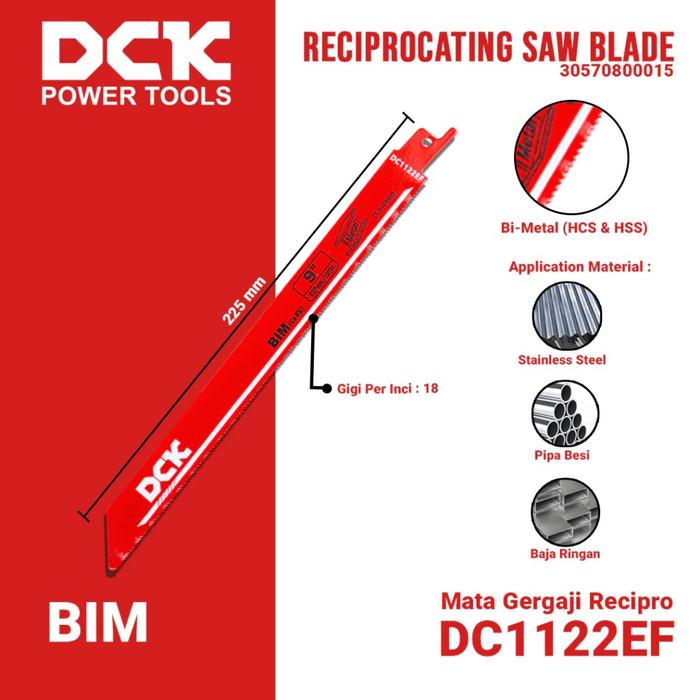 Gambar DCK Reciprocaring Saw Blade / Mata Gergaji Recipro DC1122EF / DC1411D - DC1122EF (Besi) dari Drill&Co Kota Administrasi Jakarta Barat 4 Tokopedia
