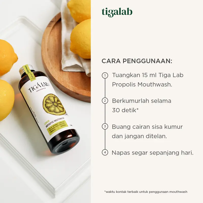 TIGA LAB Antiseptic Mouthwash Lemon - Obat Kumur 4