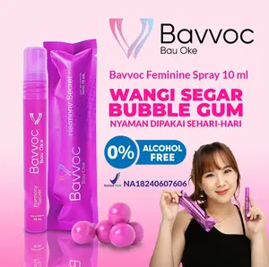 BAVVOC Feminine Spray Wanita - Wangi Segar Bubble Gum I Aman Untuk Kulit I Non Alkohol I BPOM
