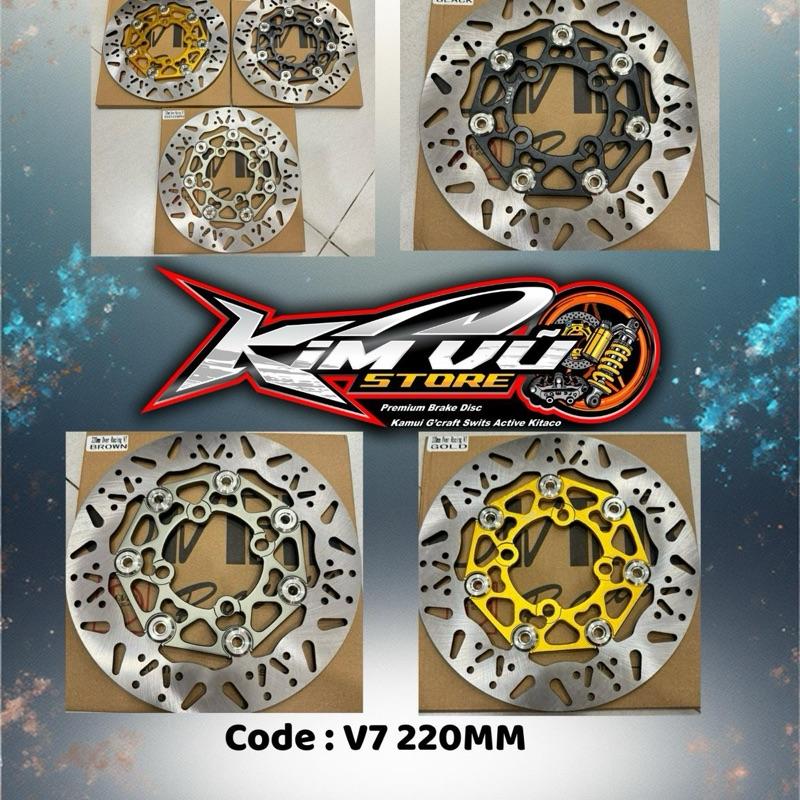 Đĩa Thắng Over Racing V7 220mm Khoen inox 304 Ép thuỷ lực