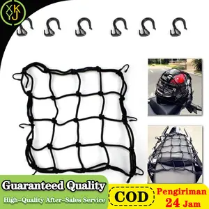 XYKJ Jaring multifungsi sepeda motor yang menebal bib tangki bahan bakar jala jaring helm / aksesoris mobil jala puing-puing bagasi / - hitam  30 x 30 cm Motorcycle Karet