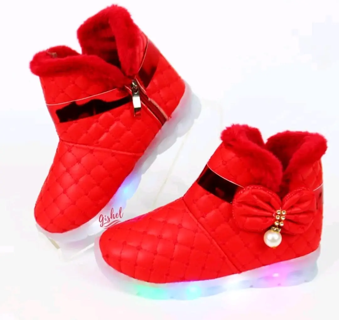 RAMADAN SALE sepatu anak perempuan boot LED PITA terbaru termurah fashion bulu