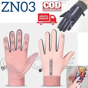 ￼Sarung Tangan Gloves Wanita Touch Screen Bahan Polyester ZN03