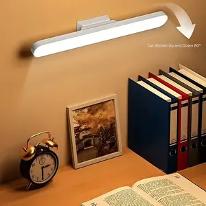 Lampu Dinding Magnetic LED Touch, Wireless Charging, Hanging, dengan Display Waktu untuk Belajar & Tidur