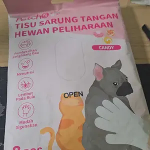 Petcho Sarung Tangan Mandi Kucing, Sarung Tangan Mandi Anjing, Sarung Tangan Pembersih Tubuh Hewan Peliharaan Perawatan Kecantikan Sarung Tangan Basah Deodoran Kulit Lembut dan Tidak Mengiritasi Antibakteri 6/8/10PCS