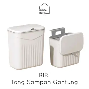 RIRI Tong Sampah Gantung Dapur Kamar Mandi dengan Tutup / Trash Bin Plastik