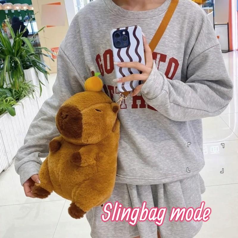 Tas ransel wanita backpak capybara tas beruang lucu tas ransel capybara lucu tas wanita import terbaru tas capybara Backpack 8