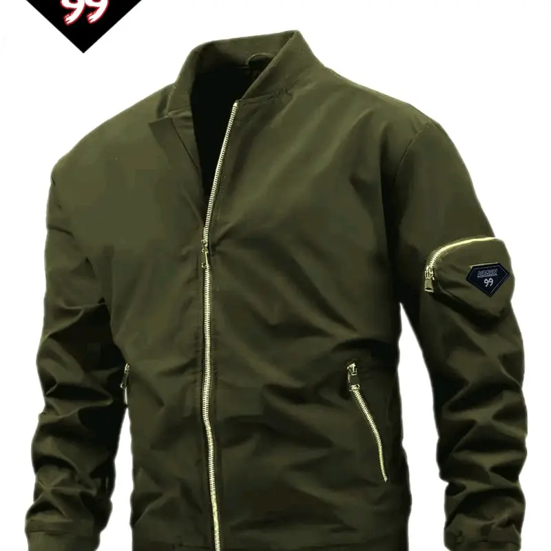 JAKET BOMBER POLOS SIMPLE JAKET BOMBER POLOS TERBARU JAKET BOMBER PILOT JAKET BOMBER ANTI AIR DAN TIDAK TEMBUS ANGIN JAKET BOMBER TRENDY Waterproof 3