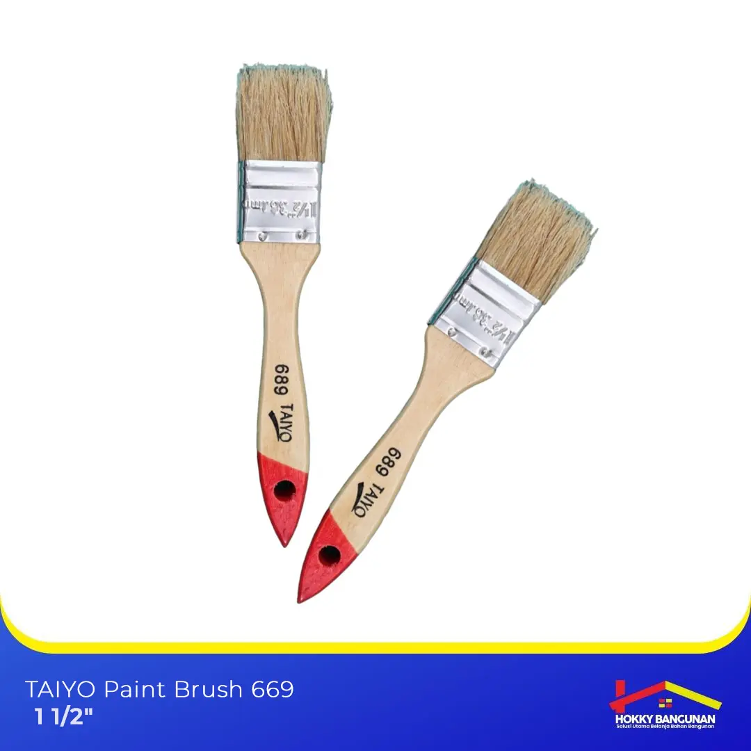 TAIYO Paint Brush 669 1 1/2" Kuas Cat Dinding & Besi