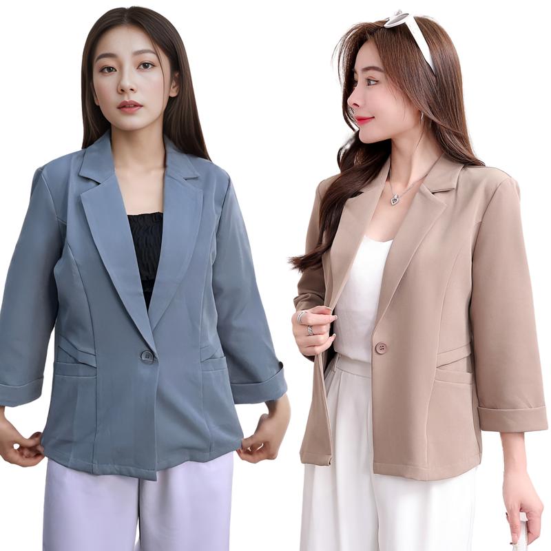 ADORA 8019 Folded Sleeves Blazer Women S-3XL Collar Womenswear - TikTok ...