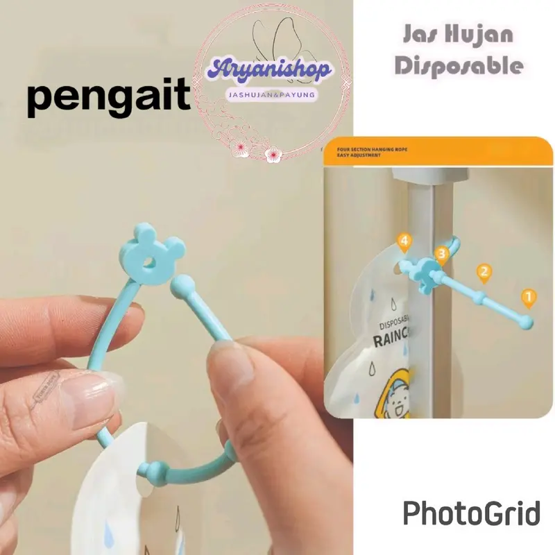 Jas Hujan Plastik Anak / Jas Hujan Plastik Dewasa Model Terusan / Jas Hujan Traveling /  Jas hujan disposable 5