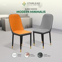Gambar STARLEAD Kursi Makan Sandaran Kulit Modern Minimalis | Dining Chair | Cafe Chair | Dining Chair | Stylish Furniture - Putih dari STARLEAD FURNITURE Kab. Tangerang 1 Tokopedia