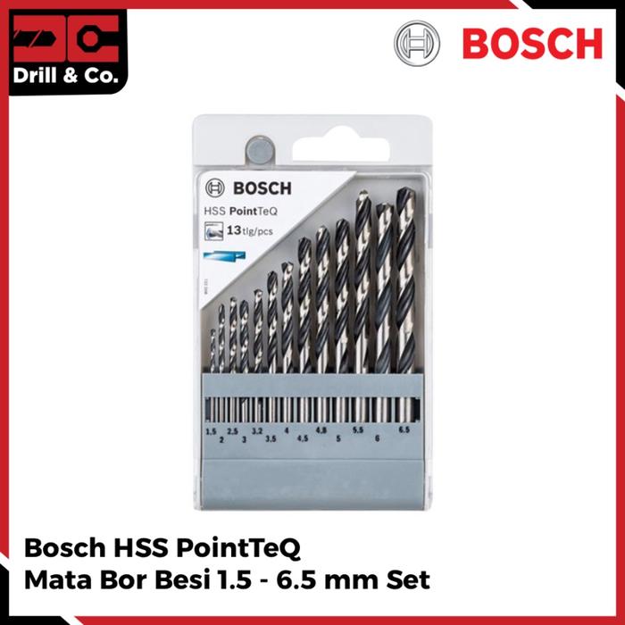 Gambar Mata Bor Besi HSS Point TeQ 13 Pcs (1.5 mm - 6.5 mm) dari Drill&Co Kota Administrasi Jakarta Barat Tokopedia