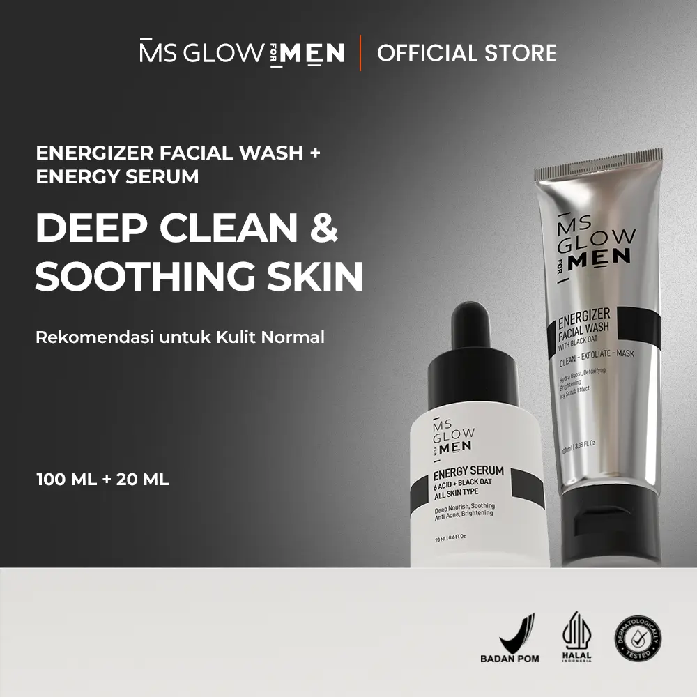 MSGFM - ENERGIZER FACIAL WASH - 100 ML + ENERGY SERUM - 20 ML