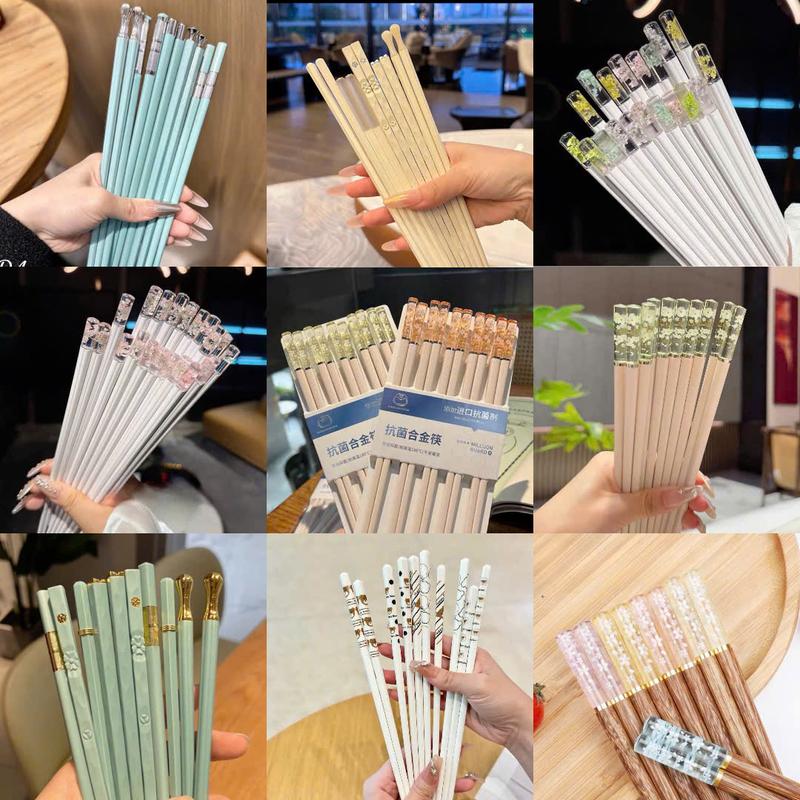 Sét 10 Đôi Đũa Sợi Thuỷ Tinh Kháng Khuẩn Chống Nấm Mốc Trơn Trượt