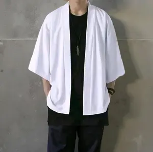 cardigan linen pria lengan pendek bahan katun linen kuwalitas premium Keren Nyaman Piyama fashion