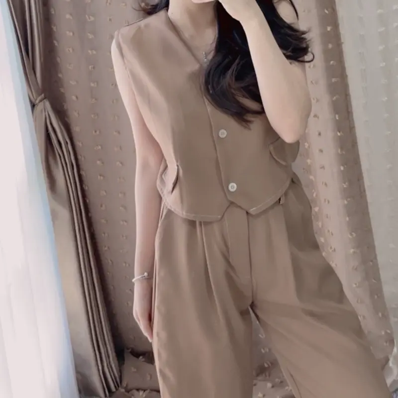 Gracia Set || One Set High Waist || Setelan Wanita || Setelan Crop Top || Vaeesan Baju Blazer Atasan Celana 6