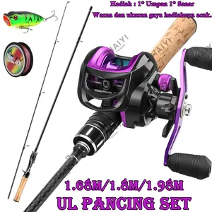 Set Joran Pancing Profesional Siap Pakai dengan Joran Casting Reel Baitcasting Cocok untuk Memancing di Air Tawar dan Air Asin - Sempurna untuk Pemula dan Pemancing Berpengalaman Max Drag 2-4kg Tongkat Pancing Kombo Set Alat Pancing Kombo COD