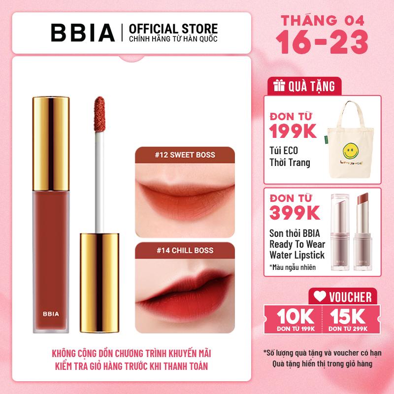 [BBIA] [Version 3] Son kem BBIA Last Velvet Lip Tint 5g Mỹ Phẩm Trang Điểm Nữ Women Cosmetic