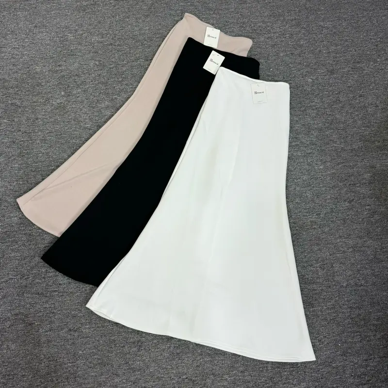 Dimiso - Belle Flare Skirt - Rok Flare Maxi Wanita - Mermaid Maxi Skirt Rok Panjang Wanita - Korean Loose Maxi Skirt Rok Wanita Anti Kusut - Rok Basic Polos 5