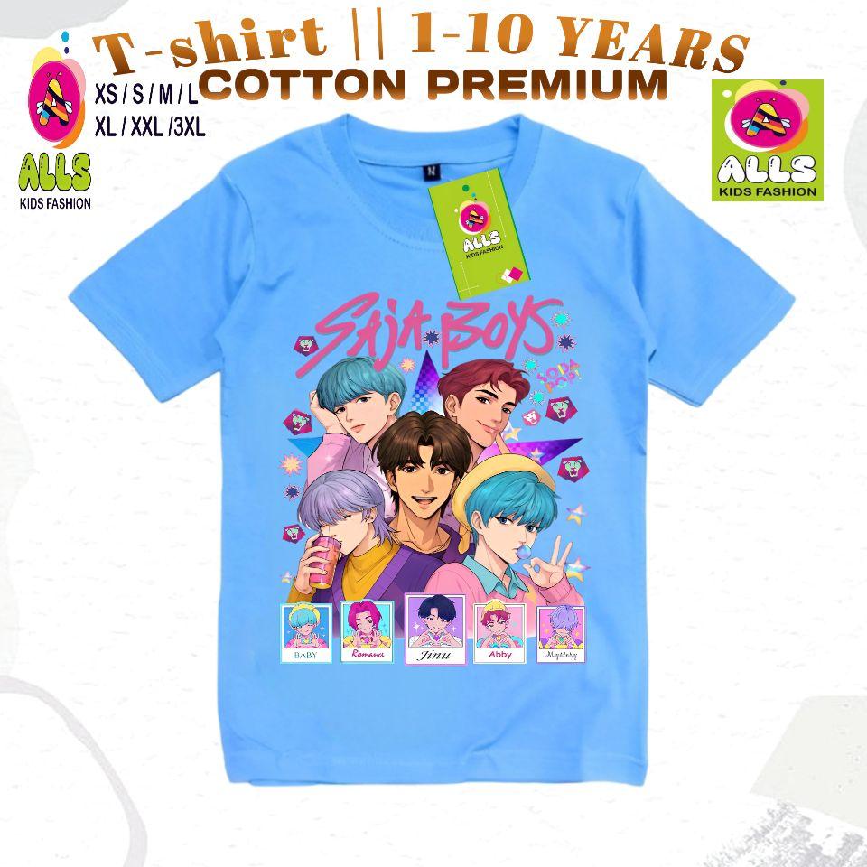 Baju Kaos Anak Gambar Saja Boys Kpop Demon Hunters Anak Laki Laki Perempuan 1-10 Tahun Fashion Distro Catton 30s