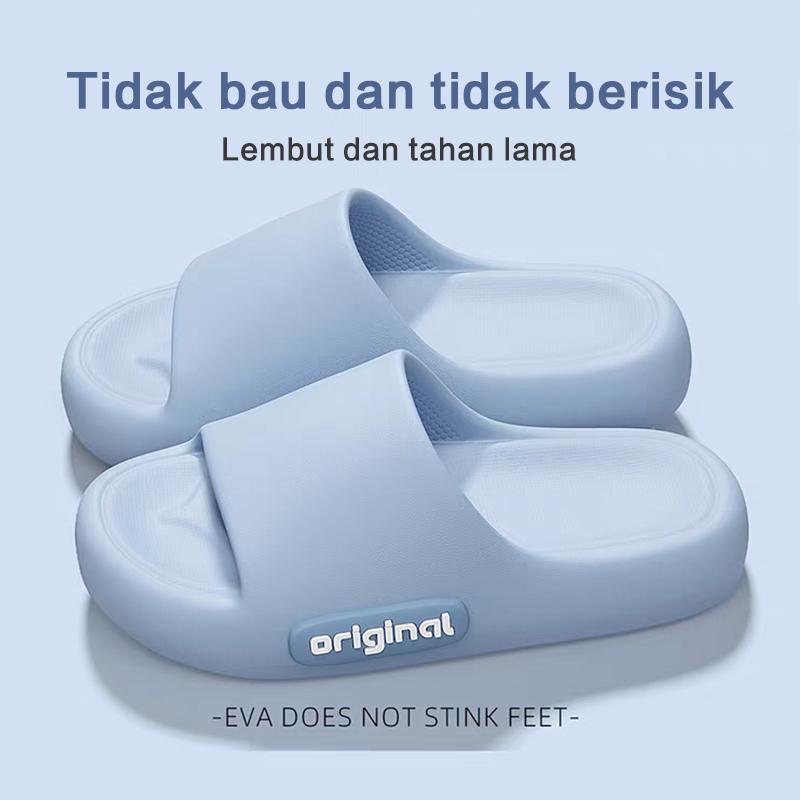 Sandal Slip On EVA Tebal Sandal Slop Rumah Santai Pria Wanita Sandal korea Jelly Anti Slip Nyaman Tahan Lama