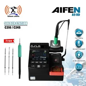 AIFEN A9HD Solder Station C210 Original - Solder Teknisi Pemula Profesional - Solder Cepat Panas - Solder LED Display - Solder Las Elektronik - Solder Listrik Teknisi
