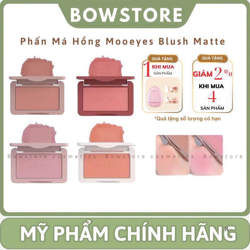 [THỦY ĐỖ X BOWSTORE] Phấn má hồng MoonEyes Color mềm mịn 35 màu 6.5gr Màu Đỏ Vang Hồng Đào Tự Nhiên Mỹ Phẩm Cosmetic má hồng  moon eyes sunkissed blush má hồng  moon eyes má hồng  mooneyes pr05 kylie  winter má  hồng da neutral la05  moon  eyes