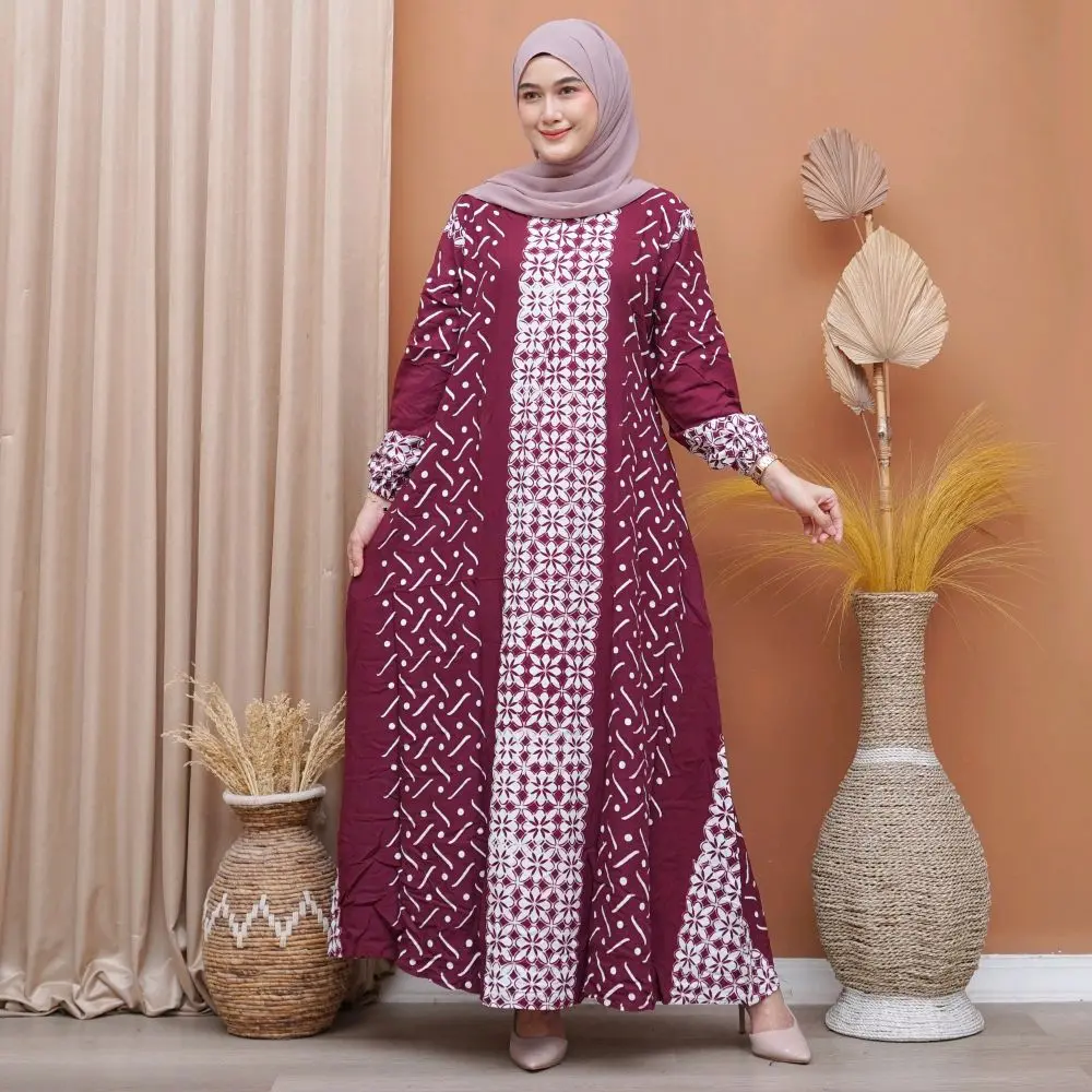 Gamis Batik Cap Ld 115 Pb 138 ,Gamis Busui ,Gamis Batik setorjoan