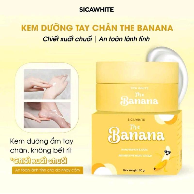  Kem Dưỡng Ẩm Tay Chân THE BANANA  50gr  _ Hổ Trợ Mềm Mịn  Dưỡng Ẩm Cho Da Tay ,Da Chân ,Gót Chân 