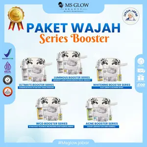 MS GLOW - Paket Wajah Series Booster dengan Free Elixir untuk Semua Jenis Kulit